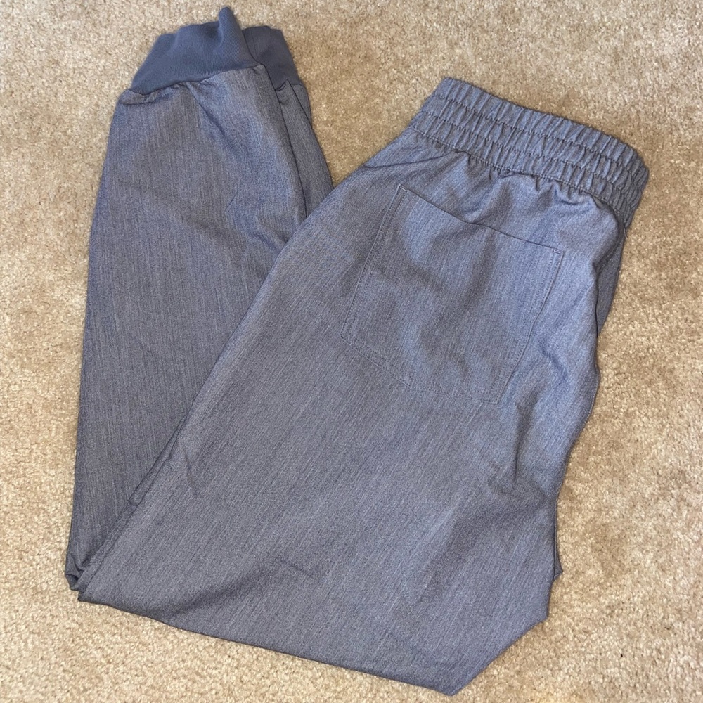 Figs Zamora high-waisted joggers in graphite- size large